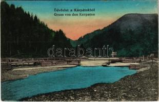 Üdvözlet a Kárpátokból, híd / Gruss von den Karpaten / Greetings from the Carpathian Mountains, bridge (EK)