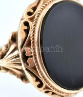 Arany (Au) 14K pecsétgyűrű, jelzett, méret: 64, bruttó: 6,96 g