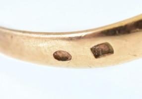 Arany (Au) 14K pecsétgyűrű, jelzett, méret: 64, bruttó: 6,96 g
