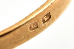 Arany (Au) 14K gyűrű, jelzett, méret: 60, nettó: 3,64 g