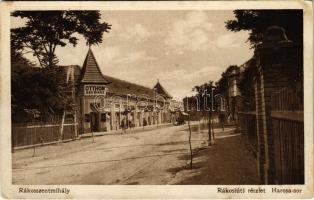 1928 Budapest XVI. Rákosszentmihály, Rákosi út, Harcsa sor, Otthon kávéház. Dénes József kiadása (EK)