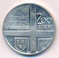 1977. 200Ft Ag "Festők II. - Rippl-Rónai" T:1 patina Adamo EM54