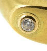 Arany (Au) 14K gyűrű, jelzett, méret: 58, bruttó: 3,18 g