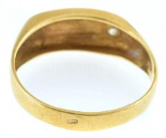 Arany (Au) 14K gyűrű, jelzett, méret: 58, bruttó: 3,18 g