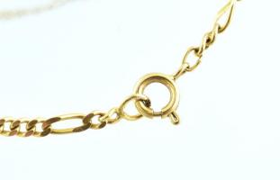 Arany (Au) 14K figaro karkötő, jelzett, h: 17 cm, nettó: 3,26 g