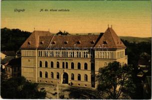 1915 Ungvár, Uzshorod, Uzhhorod, Uzhorod; M. kir. állami reáliskola. Steinfeld Dezső kiadása / school (EK)