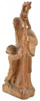 Keleti bölcs, faragott fa figura, m: 25,5 cm