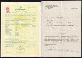 cca 1970 Csepel vas- és Fémművek Szerszámgépgyár bizonyítványok, igazolások, oklevelek 12 db