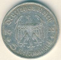 Német 3. Birodalom 1935A 5M Ag "Garnisonkirche" T:3 apró ph.