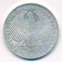 NSZK 1989G 10M Ag "40 éves az NSZK" T:1-,2 patina 
FRG 1989G 10 Mark Ag "40 Year - G...