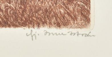 ifj. Imre István (1950- ): Tónál. Rézkarc, papír, jelzett, számozott (1/100), lap széle foltos, 24×2...