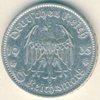 Német 3. Birodalom 1935D 5M Ag "Garnisonkirche" T:3 ph.