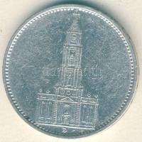 Német 3. Birodalom 1935D 5M Ag "Garnisonkirche" T:3 ph