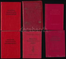 1948-1989 6 db párttagsági igazolvány (MKP-MDP-MSZMP) egy személy részére