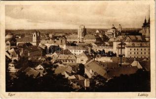 1929 Eger, látkép, zsinagóga (r)