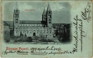 1899 (Vorläufer) Pécs, Székesegyház. Blancz József kiadása (EK)