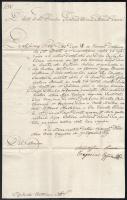 1829 Eperjes, Tarkovics Gergely eperjesi püspök által aláírt Ex offo levél