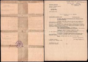 cca 1930-1950 Balthazár Gyula repülő százados fotó, hozzá egyéb katonai iratok, újságcikkek nem mind...