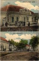 1930 Solt, Takarékpénztári épület, utca, üzlet. Buzás Sándor kiadása
