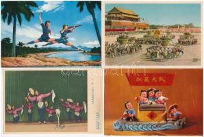 KÍNA - 4 db modern propaganda képeslap / CHINA - 4 modern propaganda postcards