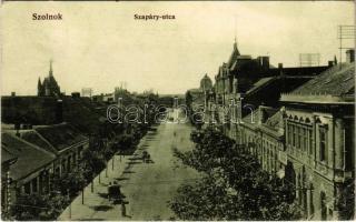 1914 Szolnok, Szapáry utca, zsinagóga. Gerő Ignác kiadása (EB)