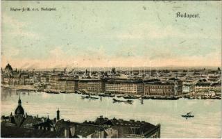 1899 (Vorläufer) Budapest I. Budai látkép. Rigler. J. E. r.-t. litho