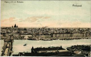 1899 (Vorläufer) Budapest I. Budai látkép. Rigler. J. E. r.-t. litho (EK)