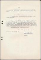 1967 Bartha Tibor református püspök, képviselő által aláírt hivatalos levél
