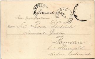 1899 (Vorläufer) Budapest I. Kilátás a Krisztinaváros felől, Királyi vár, Lánchíd, Tabán. Divald Kár...