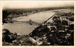 1938 Budapest XI. Dunai látkép, Szent Gellért szálló és gyógyfürdő (Rb)