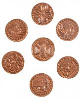 Ifj. Szlávics László (1959- ) DN "Hét vezér" Cu emlékérem (7xklf) díszdobozban (20,5mm) T:...