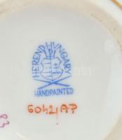 Herendi Apponyi purpur mintás tojás bonbonier. Kézzel festett, jelzett, hajszálrepedt. m:10 cm