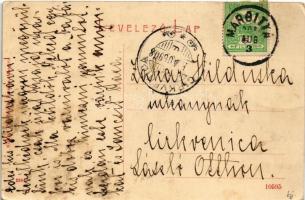 1908 Margitta, Marghita; Fő utca, templomok, Csengery Antal üzlete. Pichelmayer Ferenc kiadása 2284....