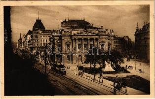 Budapest VIII. Nemzeti Színház, villamosok