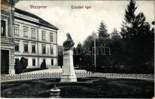 1913 Veszprém, Erzsébet liget és szobor, Sissi