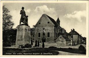 1932 Tatatóváros, Tóváros; Hősök szobor, Kapucinus templom, Szerafikum