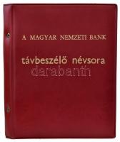 1984 A Magyar Nemzeti Bank távbeszélő névsora (tartalmazza a távhívásba bekapcsolt hálózati bankszervek telefonszámait is.) 1984. május hó. Spirálozott nyl-kötésben.