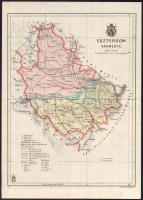 1941 Esztergom vármegye térképe, 1:250 000, M. kir. honvéd térképészeti intézet, 35×25 cm