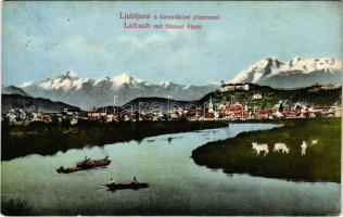 1915 Ljubljana, Laibach; Kamniskimi planinami / Steiner Alpen + "K.u.k. Hauptfeldpostamt 301"