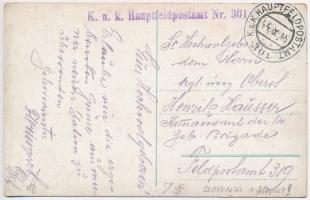 1915 Ljubljana, Laibach; Kamniskimi planinami / Steiner Alpen + "K.u.k. Hauptfeldpostamt 301&qu...