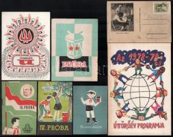 cca 1950-1970 Vegyes úttörő nyomtatványok