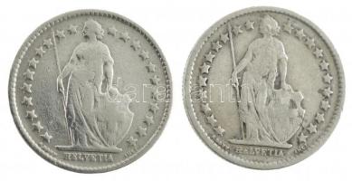 Svájc 1907B 1/2Fr Ag + 1920B 1/2Fr Ag T:3 patina, az egyiken kis ph
Switzerland 1907B 1/2 Franc Ag ...