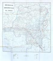 cca 1970 Kongói Demokratikus Köztársaság térképe. 80x92 cm