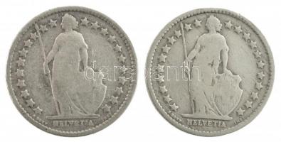 Svájc 1908B 1/2Fr Ag + 1909B 1/2Fr Ag T:3 patina, kis ph
Switzerland 1908B 1/2 Franc Ag + 1909B 1/2...