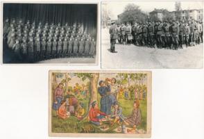 5 db MODERN magyar katonai propaganda képeslap a szocreál korszakból / 5 modern Hungarian military propaganda postcards from the Socialist era