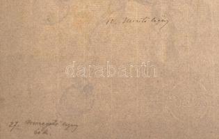 Deák Ébner Lajos (1850-1934): Merítő legény. Lavírozott tus, akvarell, papír. Jelezve balra lent, pa...