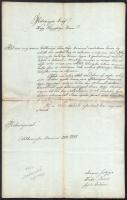 1843 Gróf Lamberg Rudolph (Csákberény, Fejér megye) részére küldött 2 db különféle kérelem és könyörgés
