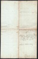 1843 Gróf Lamberg Rudolph (Csákberény, Fejér megye) részére küldött 2 db különféle kérelem és könyör...