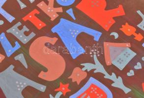 Nemzetközi Vásár Budapest. Tempera, karton. Jelzés nélkül. BNV plakátterv. Lap tetején apró szakadás...