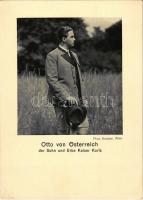 Otto von Österreich der Sohn und Erbe Kaiser Karls. Kaiser Otto in Steirertracht im Park von Steenockerzeel. Kaiserbilderserie Nr. 15. / Otto von Habsburg